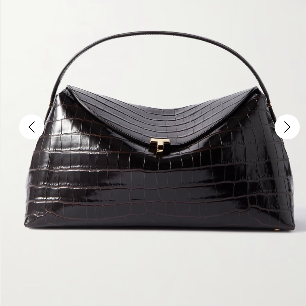 Toteme T-Lock croc-effect leather shoulder bag
